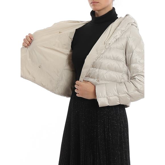 Max Mara “B-soft” Cropped Puffer Jacket – Cream – Size IT 2 - Picture 6 of 10